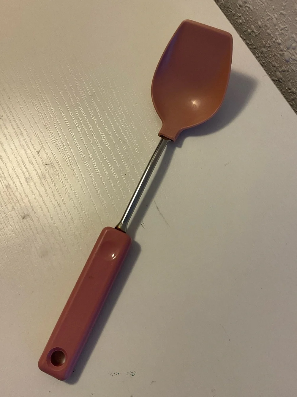 VTG EKCO USA Pink Mauve Heat Resistant spoon Plastic Metal Handle